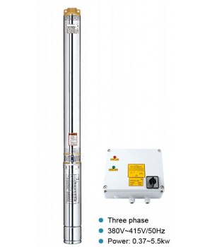Насос скважинный Aquastrong 4XR10/17-3 без ПУ (Qn-10m3, Hn-80m, Hmax-115m)