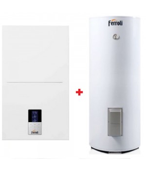 Котел FERROLI BLUEHELIX SIGMA 28H настенный газовый  2-х контурный + Бойлер косвенного нагрева Ferroli ECOUNIT N150 - 1C без ТЭНа.