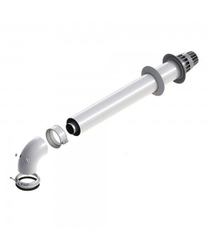 Коаксиальный горизонтальный комплект дымохода Buderus DN60/100, L=1000