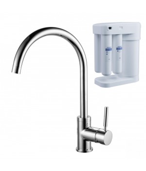 Смеситель для кухни с каналом для фильтрованной воды в комплекте с фильтром Аквафор Морион, L11021М