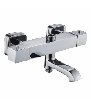 СМЕСИТЕЛЬ ТЕРМОСТАТИЧЕСКИЙ ДЛЯ ВАННЫ С ПОВОРОТНЫМ ИЗЛИВОМ И ВЕРХНИМ ПОДКЛЮЧЕНИЕМ SWEDBE HERMES 9043