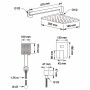 КОМПЛЕКТ ДУШЕВОЙ СО ВСТРОЕННЫМ СМЕСИТЕЛЕМ С МОНТАЖНЫМ БОКСОМ И ВЕРХНИМ ДУШЕМ SWEDBE PLATTA 5555B