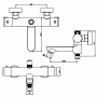 СМЕСИТЕЛЬ ТЕРМОСТАТИЧЕСКИЙ ДЛЯ ВАННЫ С ПОВОРОТНЫМ ИЗЛИВОМ SWEDBE HERMES 9042B