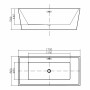 ВАННА АКРИЛОВАЯ ОТДЕЛЬНОСТОЯЩАЯ 1700ММ SWEDBE VITA 8826