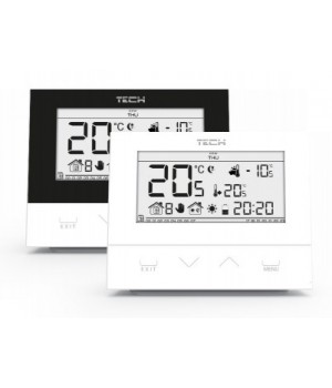 TECH Регулятор ST-292 v3 проводной комнатный двухпозиционный L-5 (3 мм стекло) 